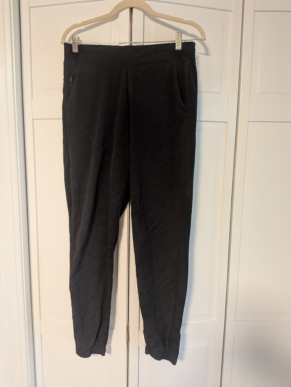 Athleta Black Track Joggers with Tapered Ankle
